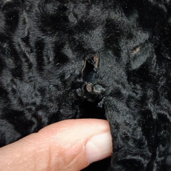 Hattie Carnegie Leather Curly Lamb & Mink Vintage Coat - Picture 13 of 15